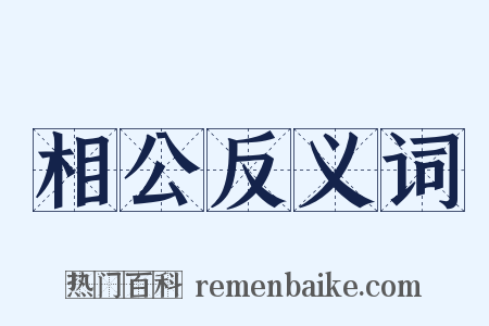 相公反义词是什么意思的图片